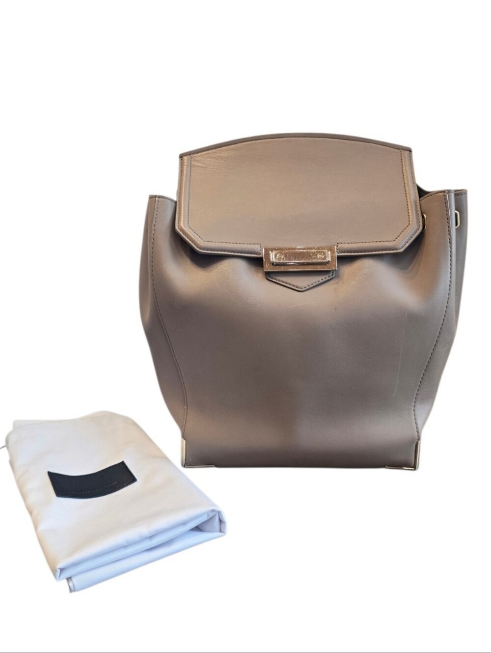 Alexander Wang Prisma Skeletal Taupe Leather Backpack